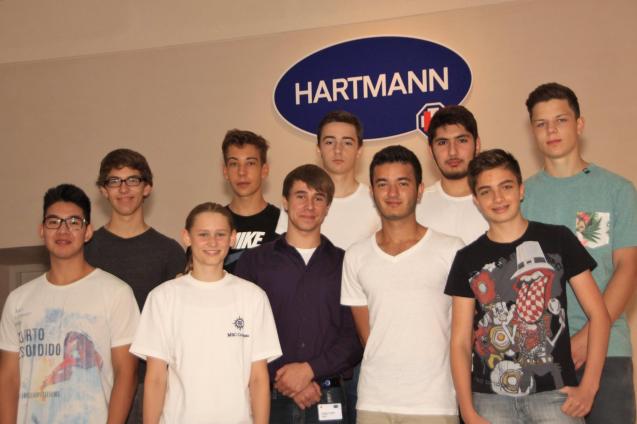 Schülergruppe bei den IT-Projekttagen der Fa. Hartmann AG