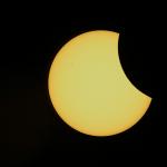 Eintritt des Mondschattens vor die Sonnenscheibe
