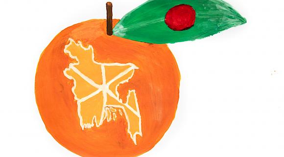 Orangenaktion für Bangladesch